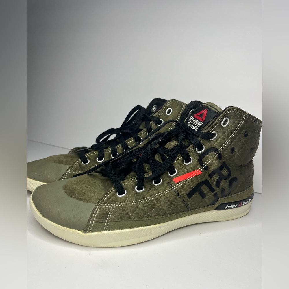 Reebok Crossfit High Top Green Lace Sneakers Shoes Me… Gem